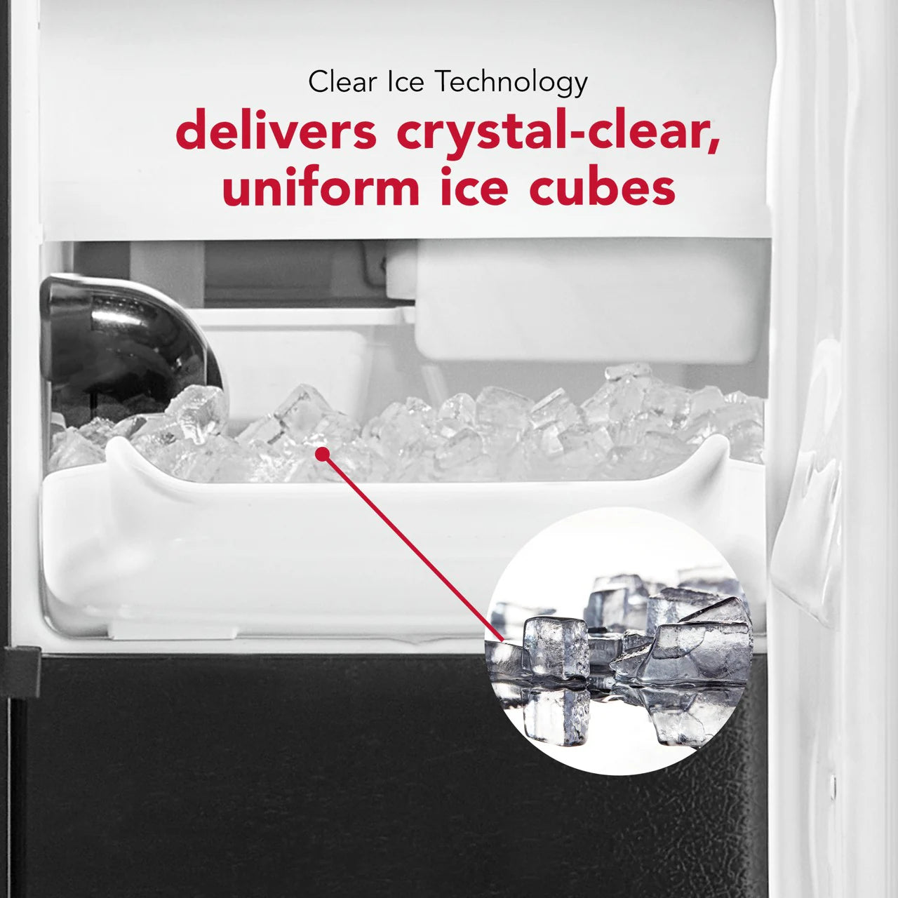 25-Lb Ice per Day Undercounter/Built-In Cubed Ice Maker ( Printshield Stainless Finish )