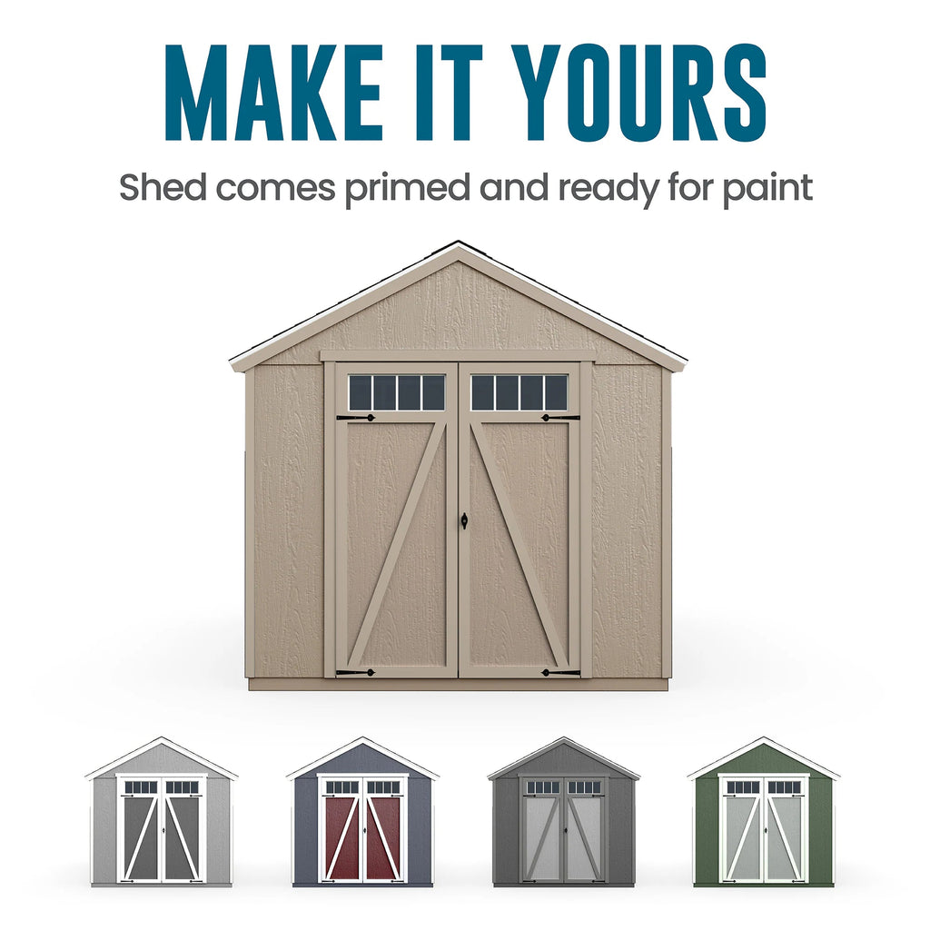 Midtown 8-Ft X 10-Ft Installed Wood Outdoor Storage Shed (Floor Included)