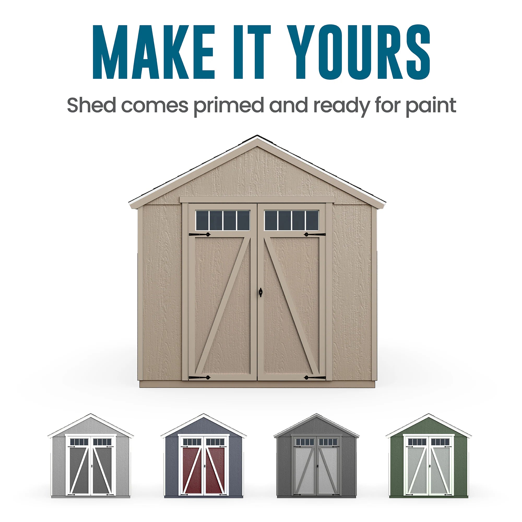 Midtown 8-Ft X 10-Ft Installed Wood Outdoor Storage Shed (Floor Included)