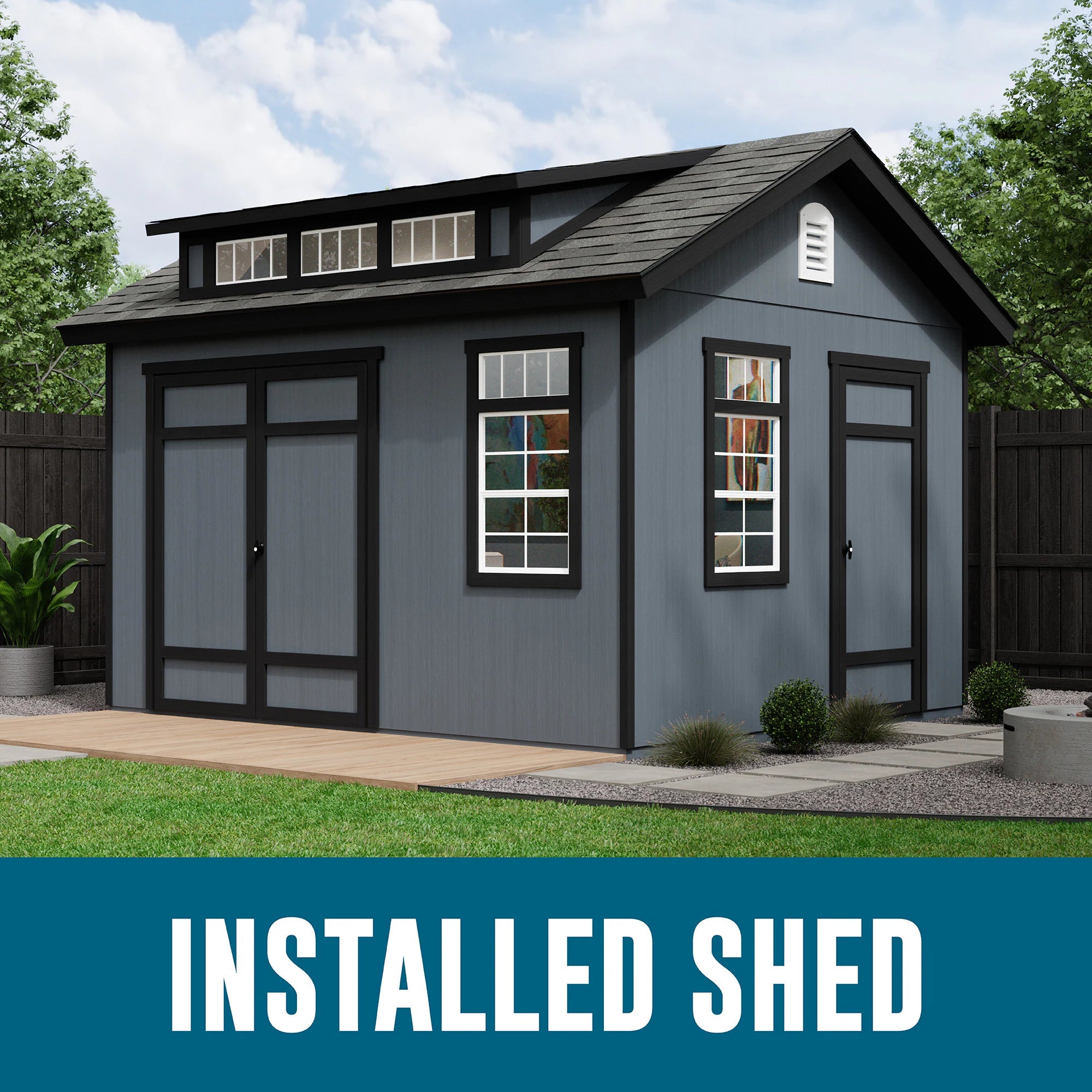 Summerhill 10-Ft X 12-Ft Installed Wood Outdoor Storage Shed (Floor Included)