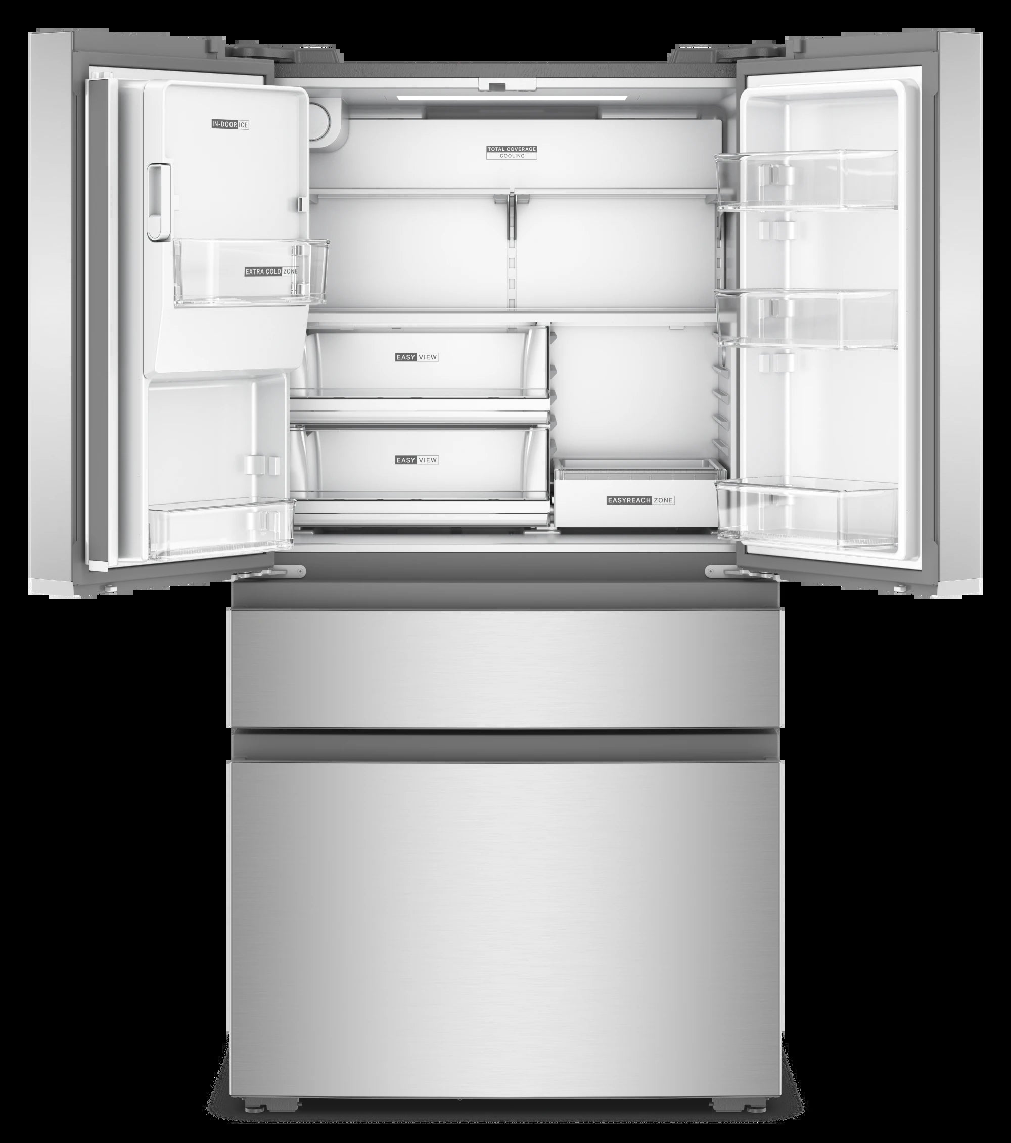 Counter-Depth Wide True Counter Depth 21.86-Cu Ft 36-In Wide French Door Refrigerator with Ice Maker ( Fingerprint-Resistant Stainless Finish ) ENERGY STAR Certified