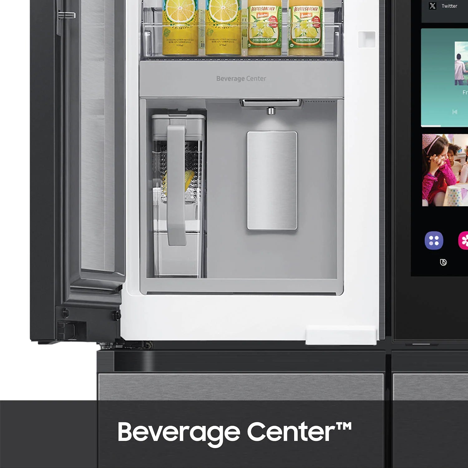 Bespoke AI Standard-Depth Family Hub 32" 29-Cu Ft 36-In Wide French Door Refrigerator with Dual Ice Maker and Door within Door ( Fingerprint Resistant Stainless Steel ) ENERGY STAR Certified