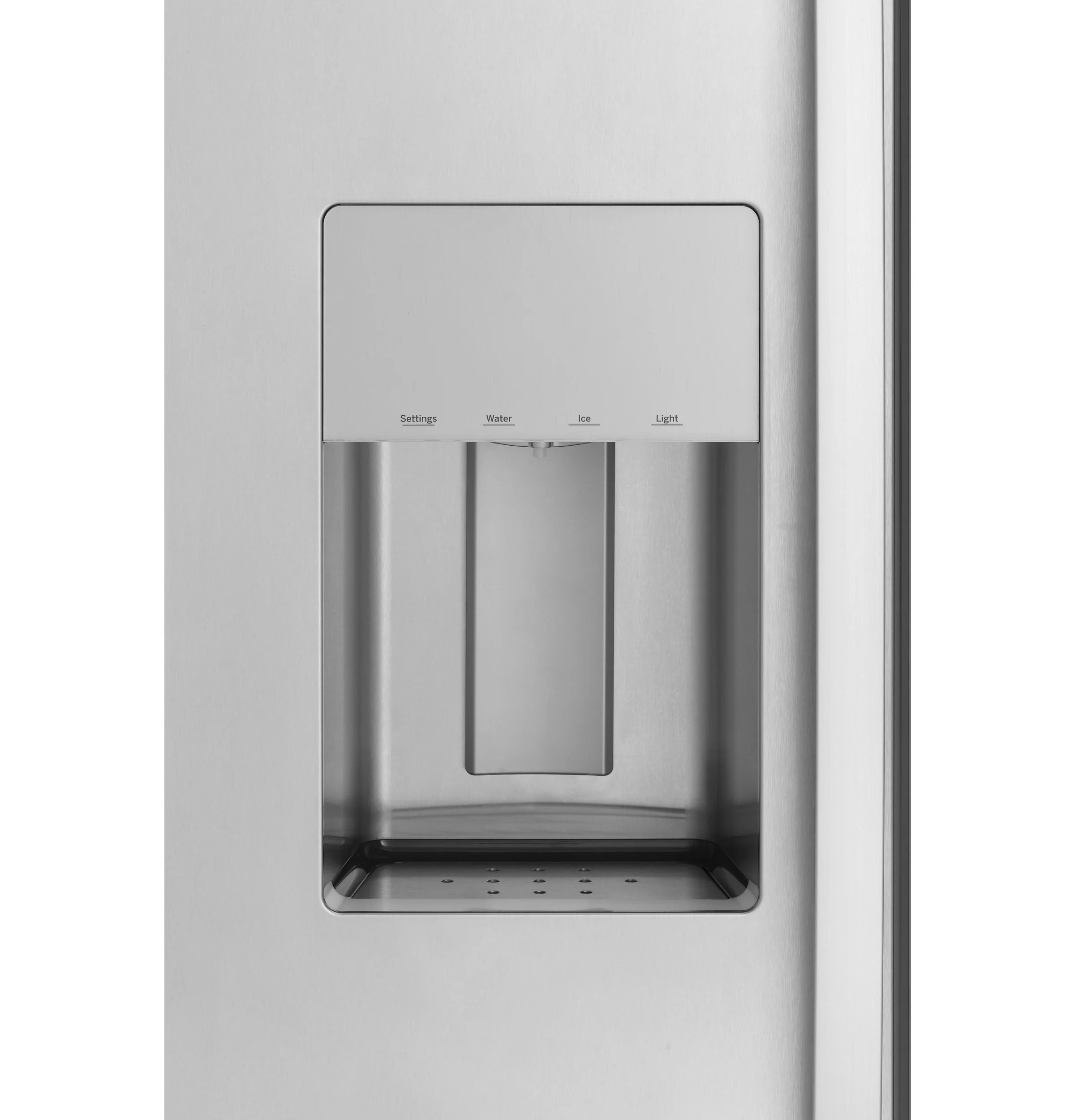 Profile 24.5-Cu Ft Counter-Depth 42-In Wide Side-By-Side Refrirator Built-In Smart Compatible with Ice Maker ,Water and Ice Dispenser ( Stainless Steel )