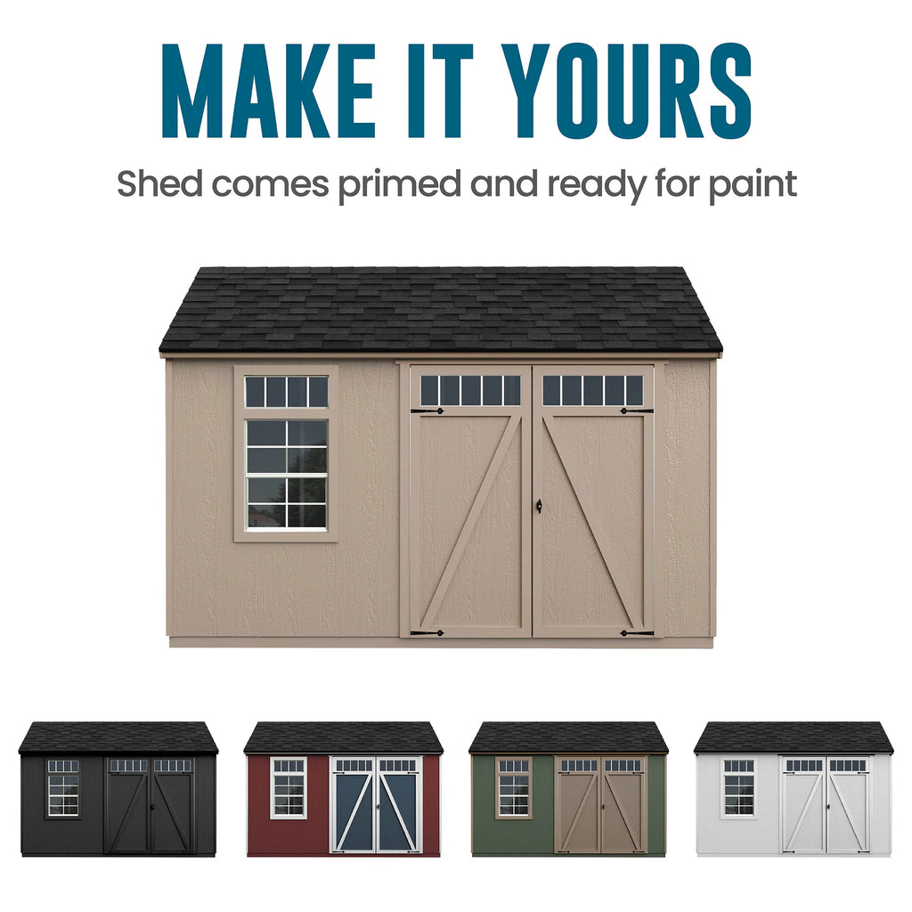 Coronado 12-Ft X 8-Ft Installed Wood Outdoor Storage Shed (Floor Included)