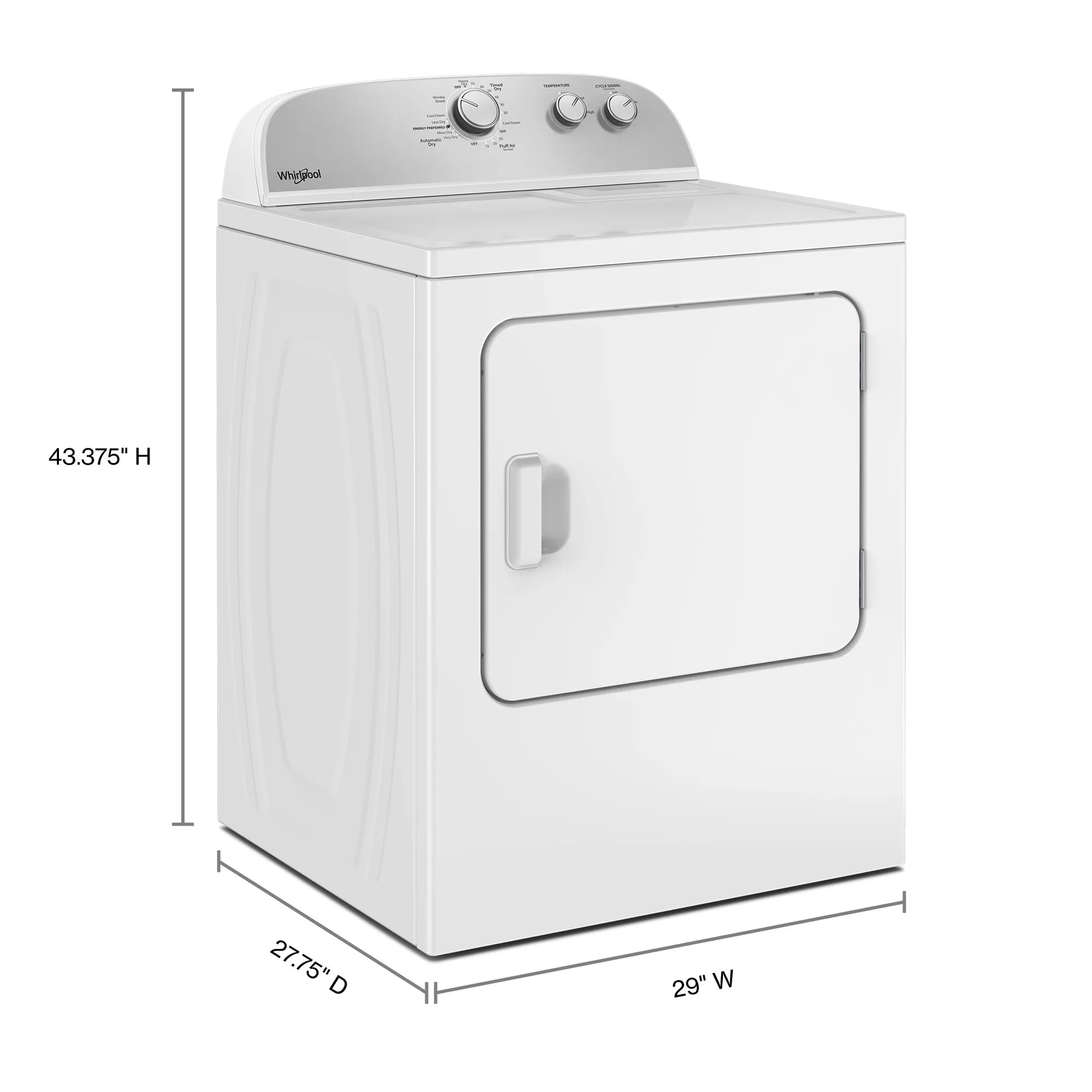 7-Cu Ft Vented Electric Dryer ( White )