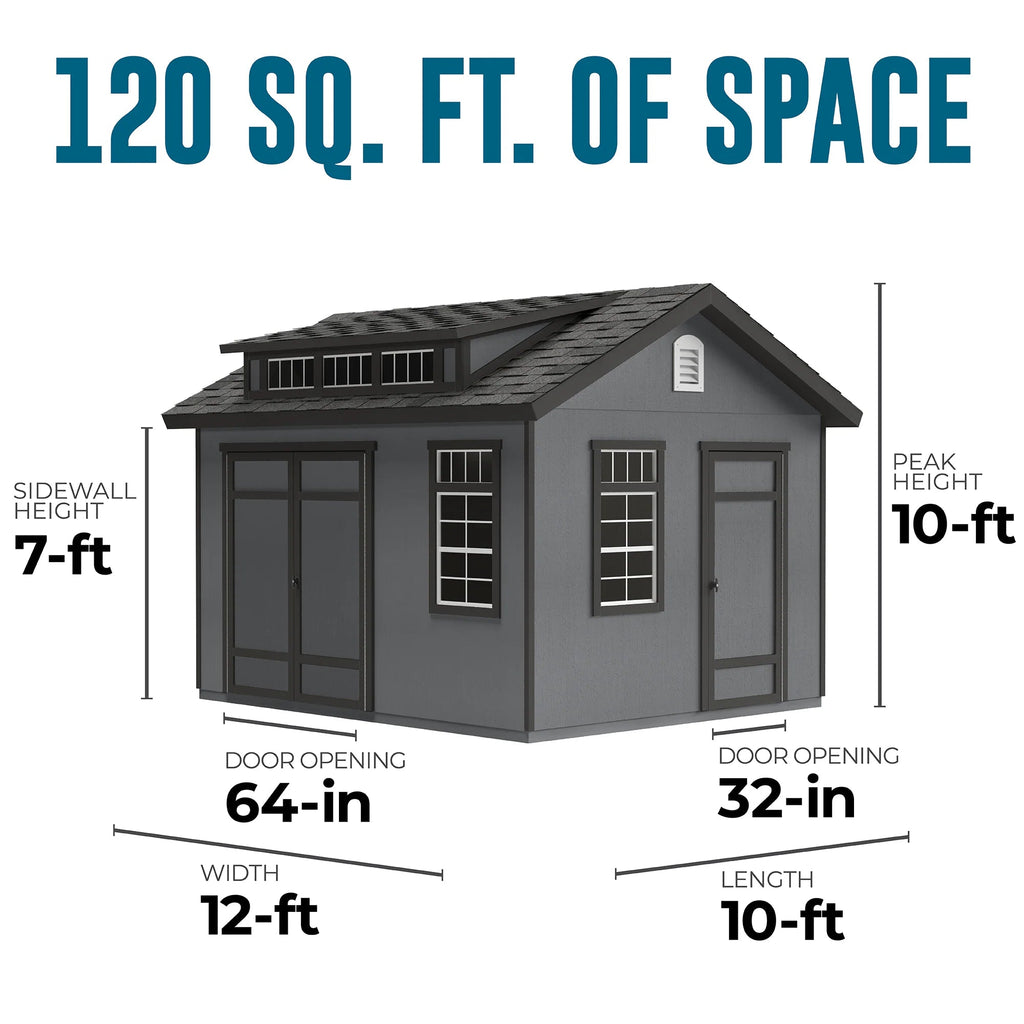 Summerhill 10-Ft X 12-Ft Installed Wood Outdoor Storage Shed (Floor Included)