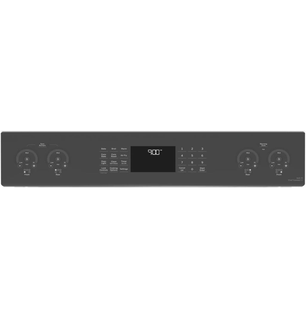 Profile 30-In 5 Burners 5.3-Cu Ft , Air Fry Convection Oven Slide-In Single Induction Ran ( Finrprint Resistant Stainless Steel )