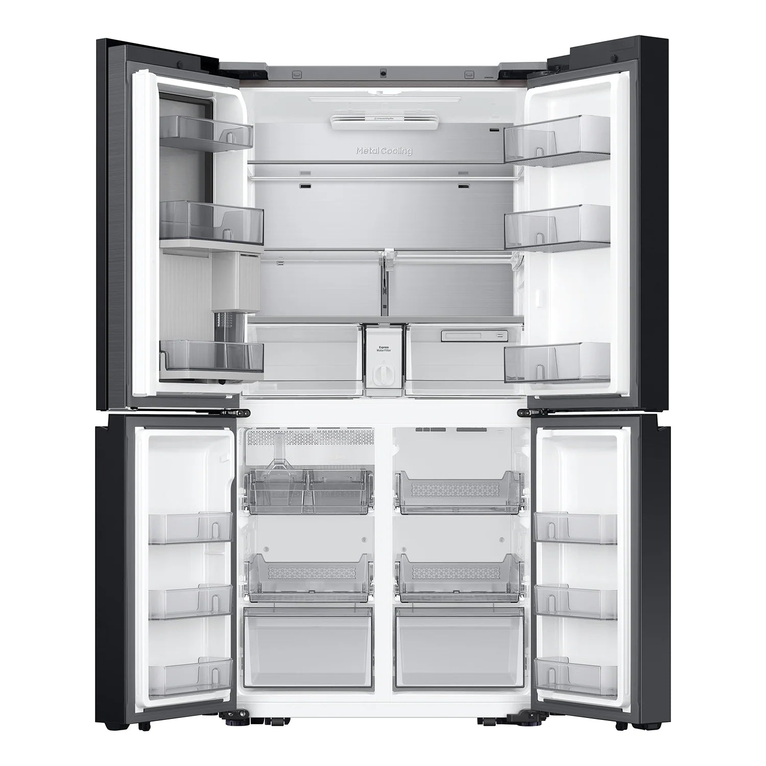 Bespoke AI Standard-Depth Family Hub 32" 29-Cu Ft 36-In Wide French Door Refrigerator with Dual Ice Maker and Door within Door ( Fingerprint Resistant Stainless Steel ) ENERGY STAR Certified
