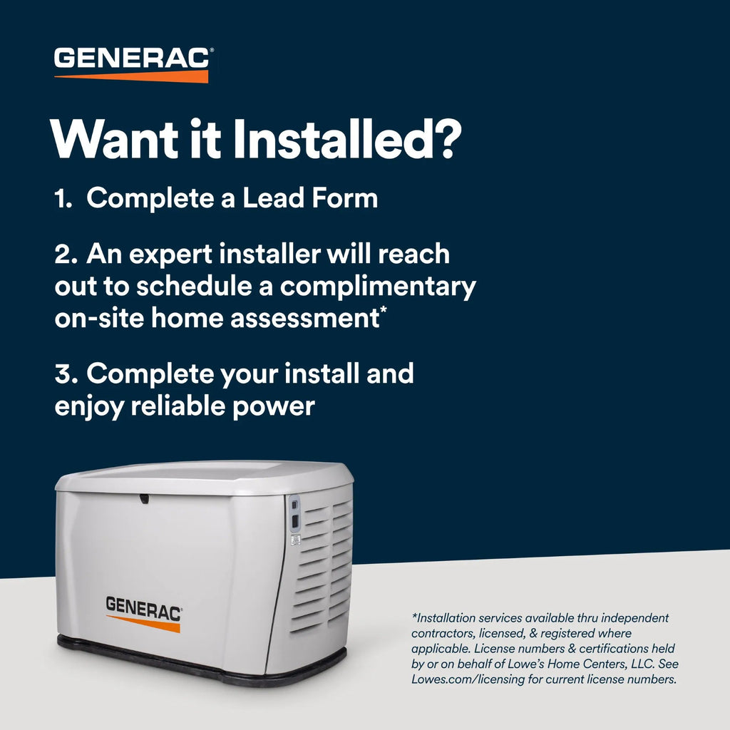 Next Generation 22000 -Watt Dual Fuel (Liquid Propane/Natural Gas) 200-Amp Home Standby Generator Automatic Transfer Switch Included