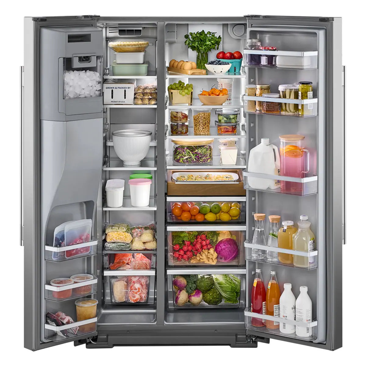 28.7-Cu Ft Standard-Depth 36-In Wide Side-By-Side Refrigerator with Ice Maker ,Water and Ice Dispenser ( Fingerprint Resistant Stainless Steel ) ENERGY STAR Certified