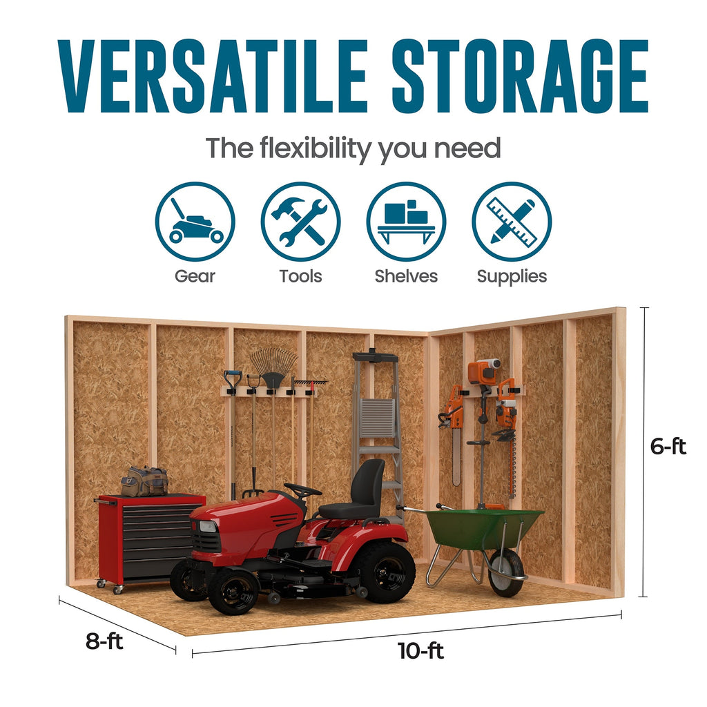 Midtown 8-Ft X 10-Ft Installed Wood Outdoor Storage Shed (Floor Included)