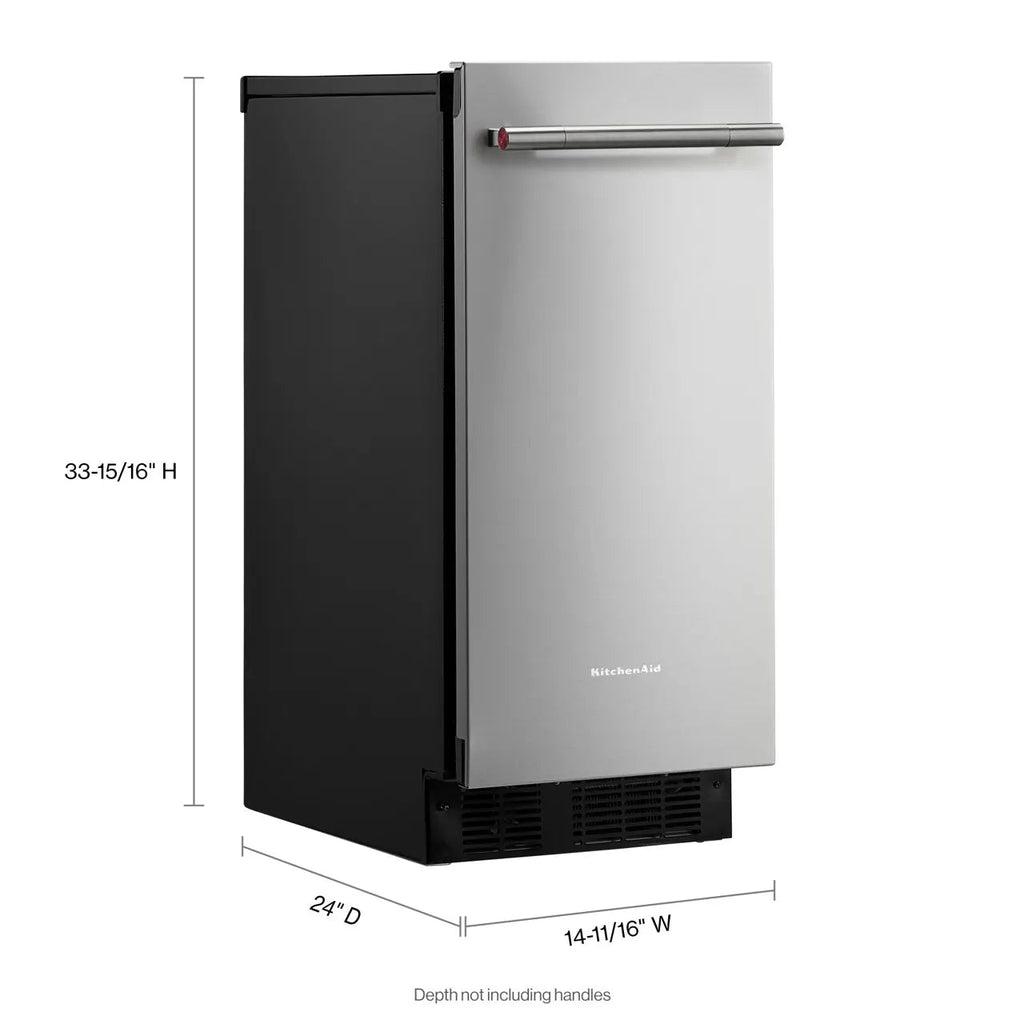 25-Lb Ice per Day Undercounter/Built-In Cubed Ice Maker ( Printshield Stainless Finish )
