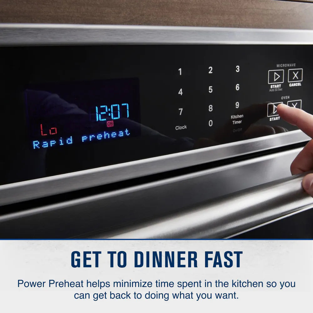 30 Inch Self-Cleaning Air Fry Microwave Wall Oven Combo ( Fingerprint Resistant Stainless Steel )