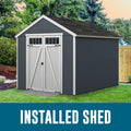 Midtown 8-Ft X 10-Ft Installed Wood Outdoor Storage Shed (Floor Included)