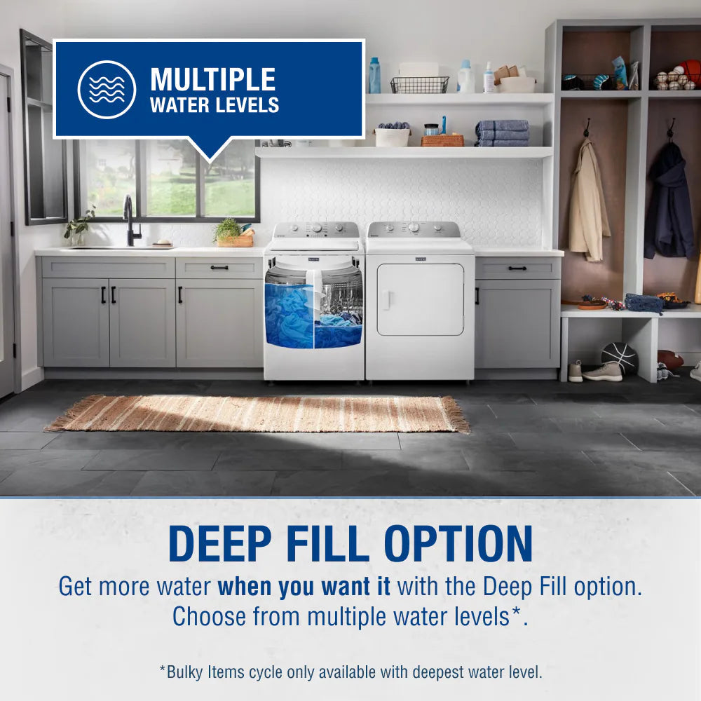 Deep Fill High Efficiency Agitator Large ( 4.5-Cu Ft ) Top-Load Washer ( White )