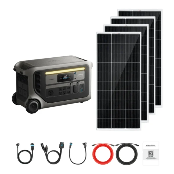 Anker SOLIX F3000 Solar Generator Kit, 400W-1500W Panels - view 2 Anker SOLIX F3000 Solar Generator Kit, 400W-1500W Panels - view 2