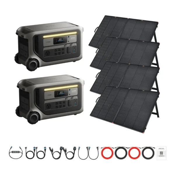 Anker SOLIX F3000 x2 Solar Generator Kit with Solar Panels