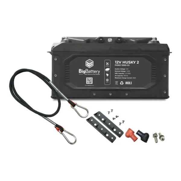 BigBattery HUSKY 2 12V 400Ah 5.12kWh LiFePO4 Battery - view 5 BigBattery HUSKY 2 12V 400Ah 5.12kWh LiFePO4 Battery - view 5