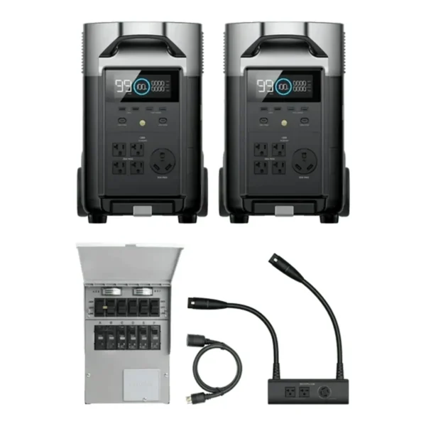 EcoFlow DELTA Pro x2 + Double Voltage Hub + Transfer Switch - view 2 EcoFlow DELTA Pro x2 + Double Voltage Hub + Transfer Switch - view 2